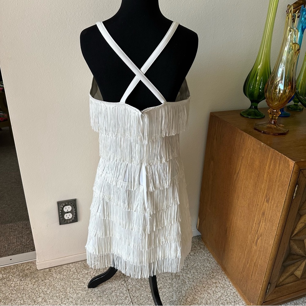 Super fun and sexy white all over fringe 60s or Gatsby dress costume - Picture 9 of 9